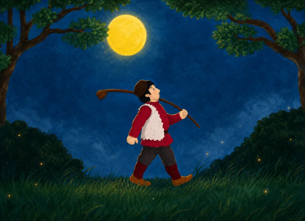 Illustration from Komble, a beloved Georgian folk tale