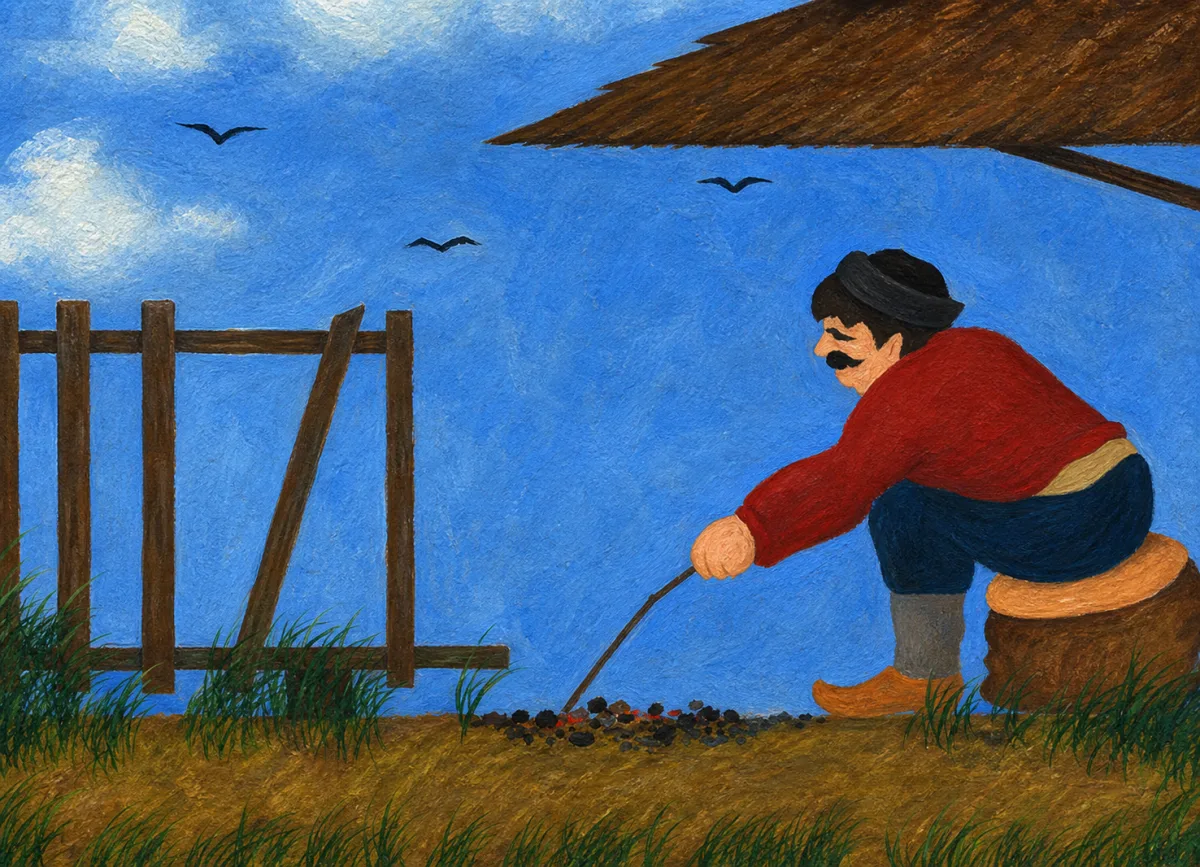 Illustration from Natsarkekia, a Georgian folk tale in the app