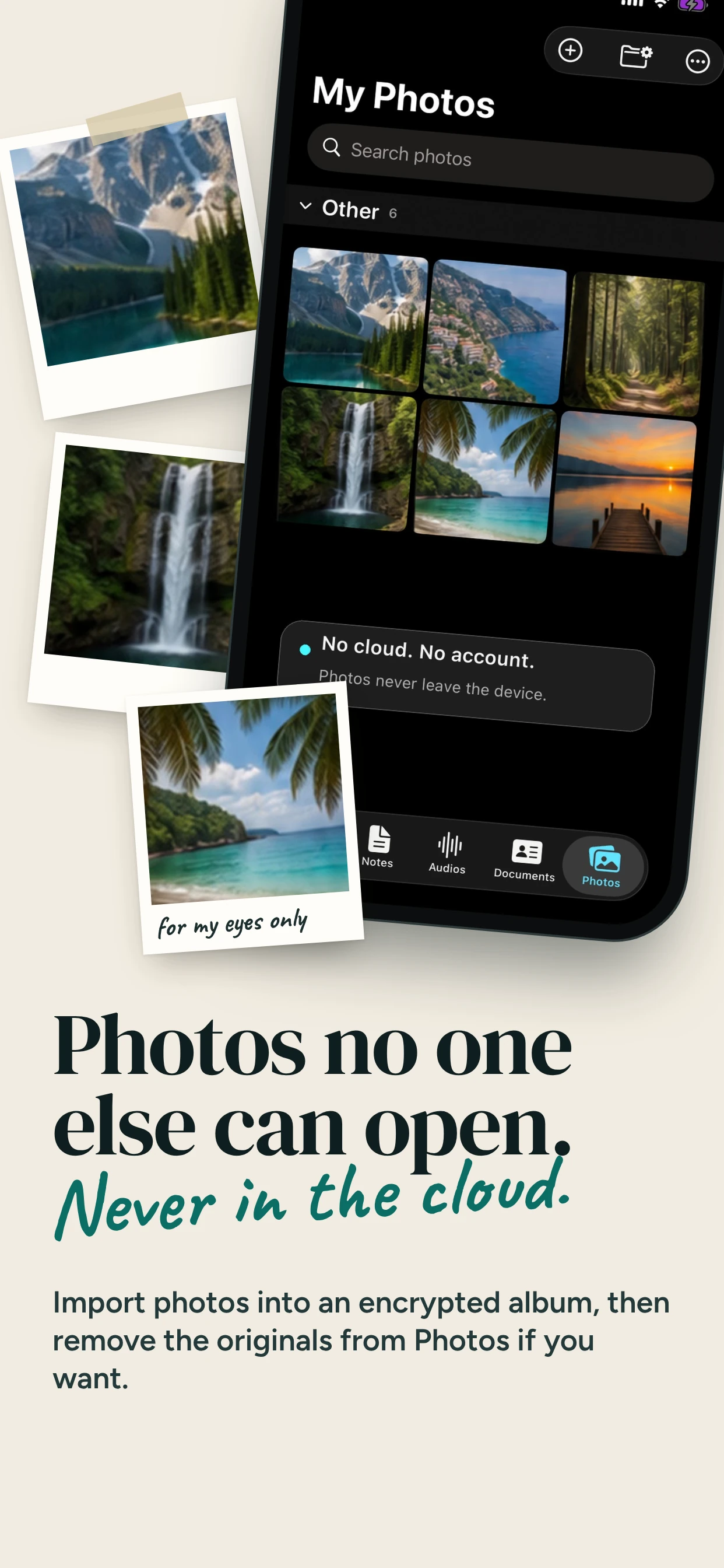 SecureKit private photo vault with on-device encryption